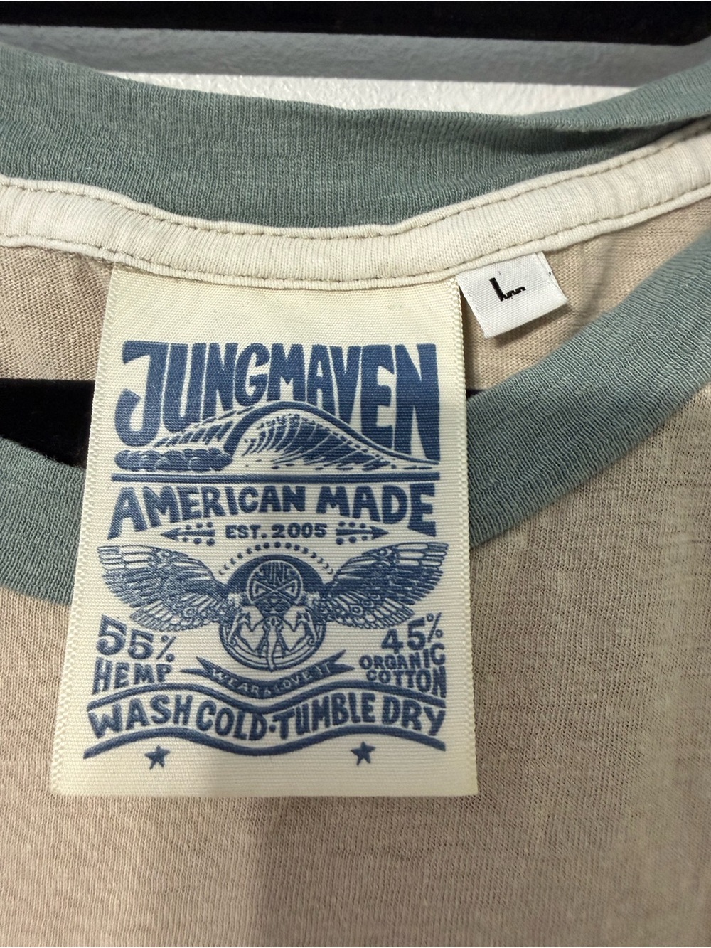 Jungmaven COLOR BLOCK LOREL TEE - hemp cotton blend - Picture 2 of 5